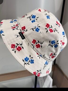 Coach Bucket Hat with Monogram Trim — Cream & Brown